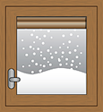 Volets ouverts en hiver